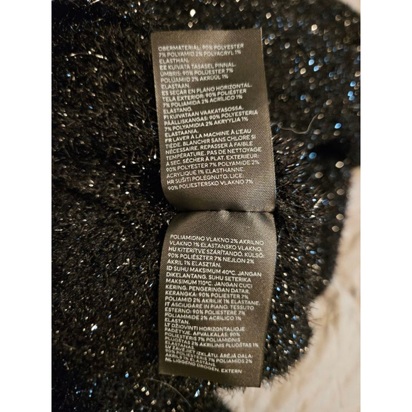 Women's H&M Black Sparkly Oversized Sweater Size S - Picture 5 of 10